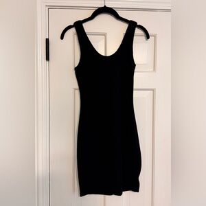 Black Rib Knit Mini dress